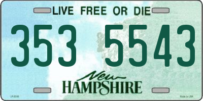 NH license plate 3535543