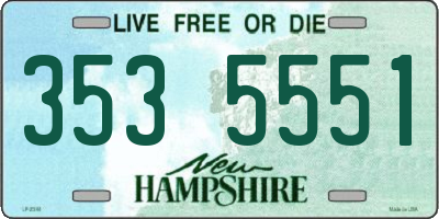 NH license plate 3535551