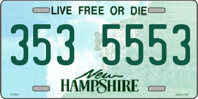 NH license plate 3535553