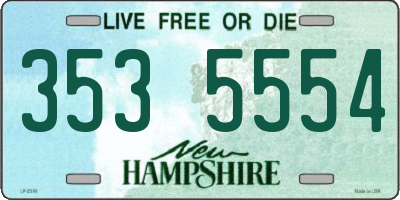 NH license plate 3535554