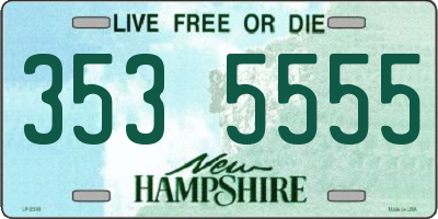 NH license plate 3535555