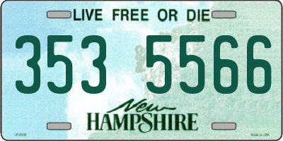 NH license plate 3535566