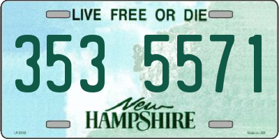 NH license plate 3535571