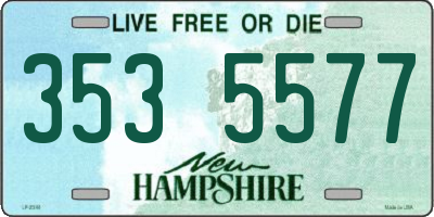 NH license plate 3535577