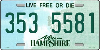 NH license plate 3535581