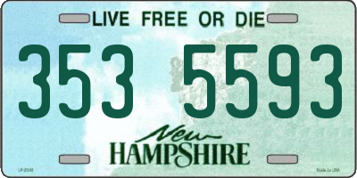 NH license plate 3535593