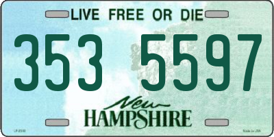 NH license plate 3535597