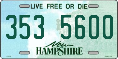 NH license plate 3535600