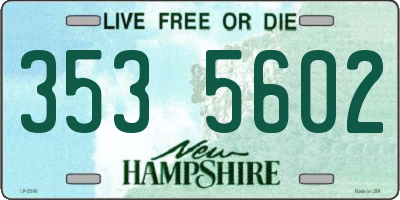 NH license plate 3535602