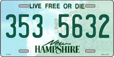 NH license plate 3535632