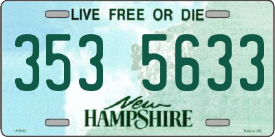 NH license plate 3535633
