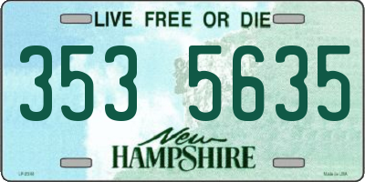 NH license plate 3535635