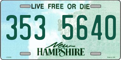 NH license plate 3535640
