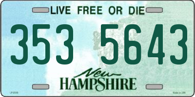 NH license plate 3535643