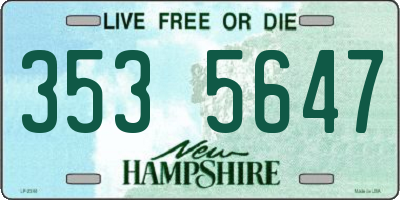NH license plate 3535647
