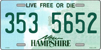 NH license plate 3535652