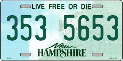 NH license plate 3535653