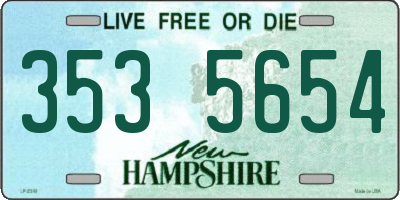 NH license plate 3535654