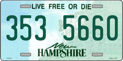 NH license plate 3535660