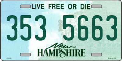 NH license plate 3535663