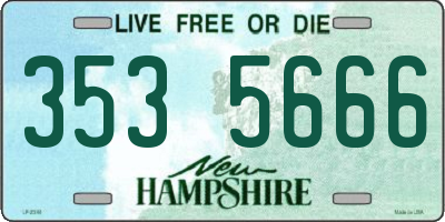 NH license plate 3535666