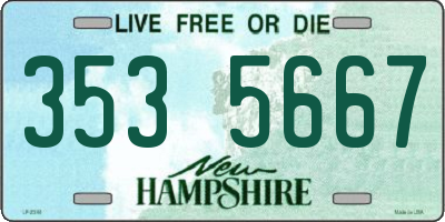 NH license plate 3535667