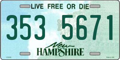 NH license plate 3535671