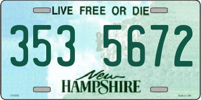 NH license plate 3535672