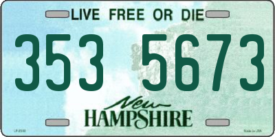 NH license plate 3535673