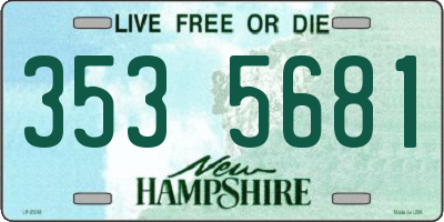 NH license plate 3535681