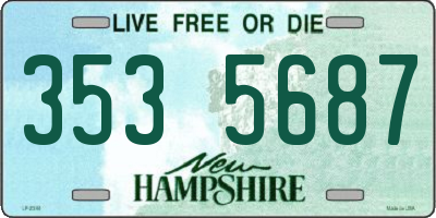 NH license plate 3535687
