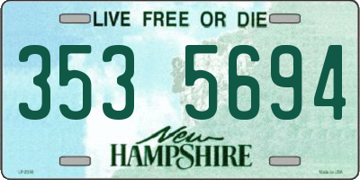 NH license plate 3535694