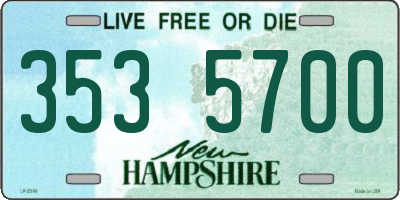 NH license plate 3535700