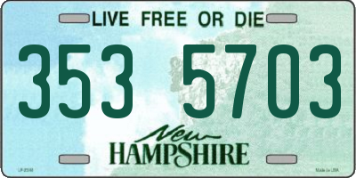 NH license plate 3535703