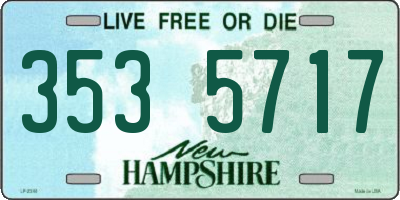 NH license plate 3535717