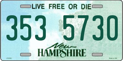 NH license plate 3535730