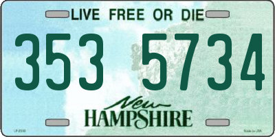 NH license plate 3535734
