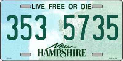 NH license plate 3535735