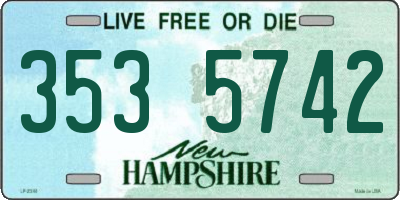 NH license plate 3535742