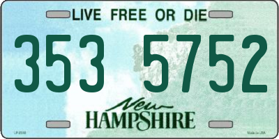 NH license plate 3535752
