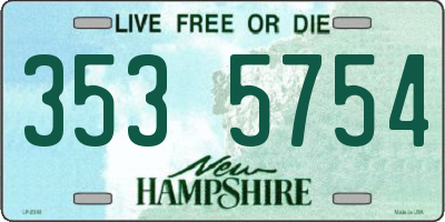 NH license plate 3535754