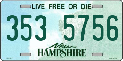 NH license plate 3535756