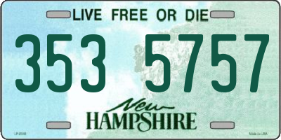 NH license plate 3535757