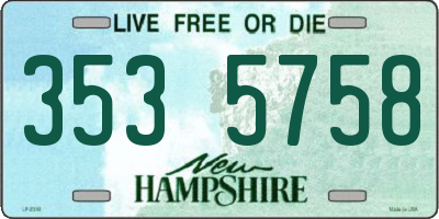 NH license plate 3535758