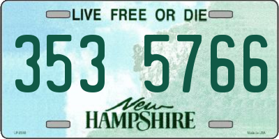 NH license plate 3535766