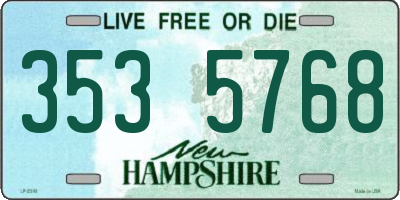 NH license plate 3535768