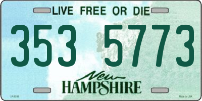 NH license plate 3535773