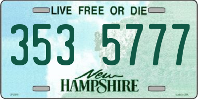 NH license plate 3535777