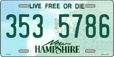 NH license plate 3535786