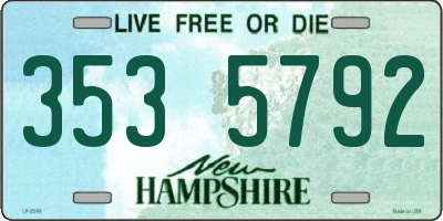 NH license plate 3535792
